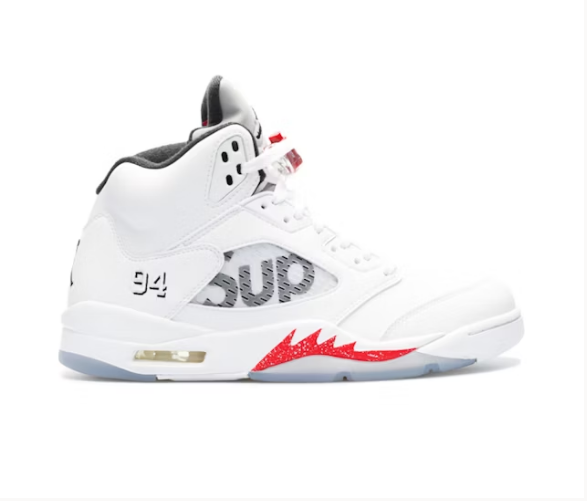 Air Jordan 5 x Supreme "White"