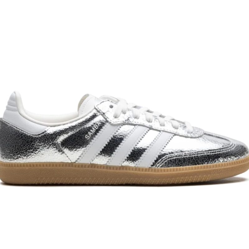 Adidas Samba "Silver Metallic Cracked Leather"