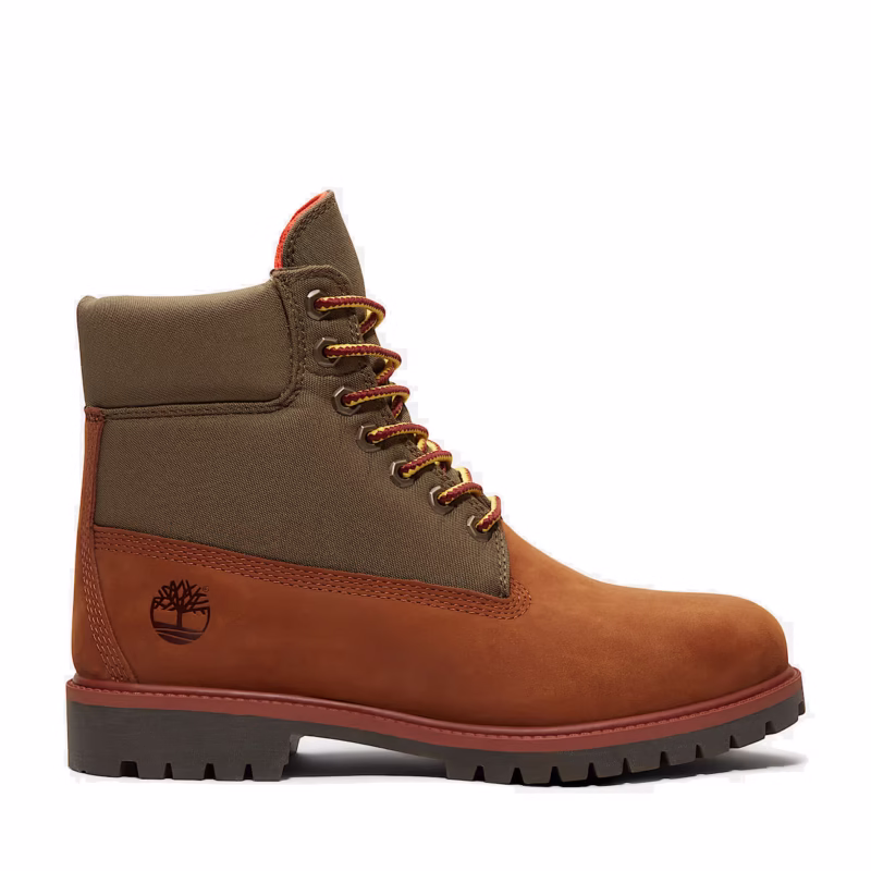 Timberland 6 Inch Heritage Waterproof Boot Men - Medium Brown/Green