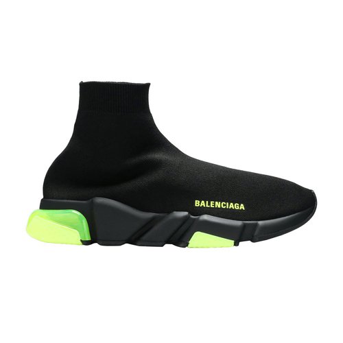 Balenciaga Speed Trainer Clear Sole - Black Yellow Fluo